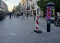 Piotrkowska znów bez jednego słupka. To już drugie uszkodzenie systemu [ZDJĘCIA]