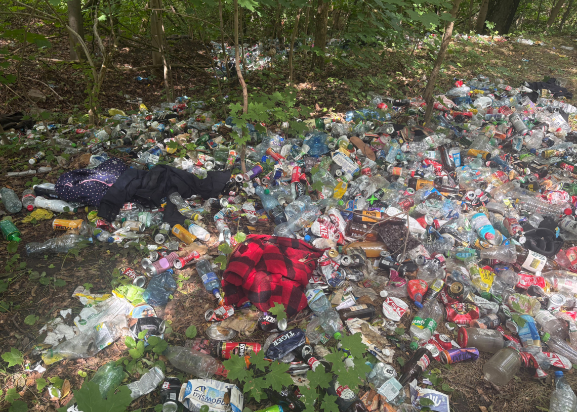 Sterta śmieci przy stacji Łódź Marysin. Mieszkańcy nie kryją oburzenia 1 Sterta śmieci przy stacji Łódź Marysin. Mieszkańcy nie kryją oburzenia
