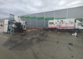 Wypadek dwóch ciężarówek na A1. Na miejscu lądował śmigłowiec LPR 3 Wypadek dwóch ciężarówek na A1. Autostrada zablokowana