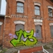 Graffiti na zabytkowym dworcu w Sędzicach