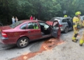 Wypadek w Buczku, obok przechodziła pielgrzymka. Autami podróżowało kilkanaście osób 4 Wypadek w Buczku, obok przechodziła pielgrzymka. Autami podróżowało kilkanaście osób