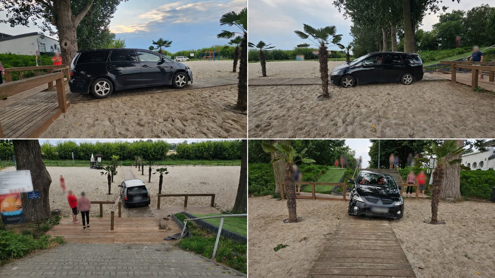 Wjechał samochodem na plażę w Łowiczu. Kierowca był pijany i miał sądowy zakaz