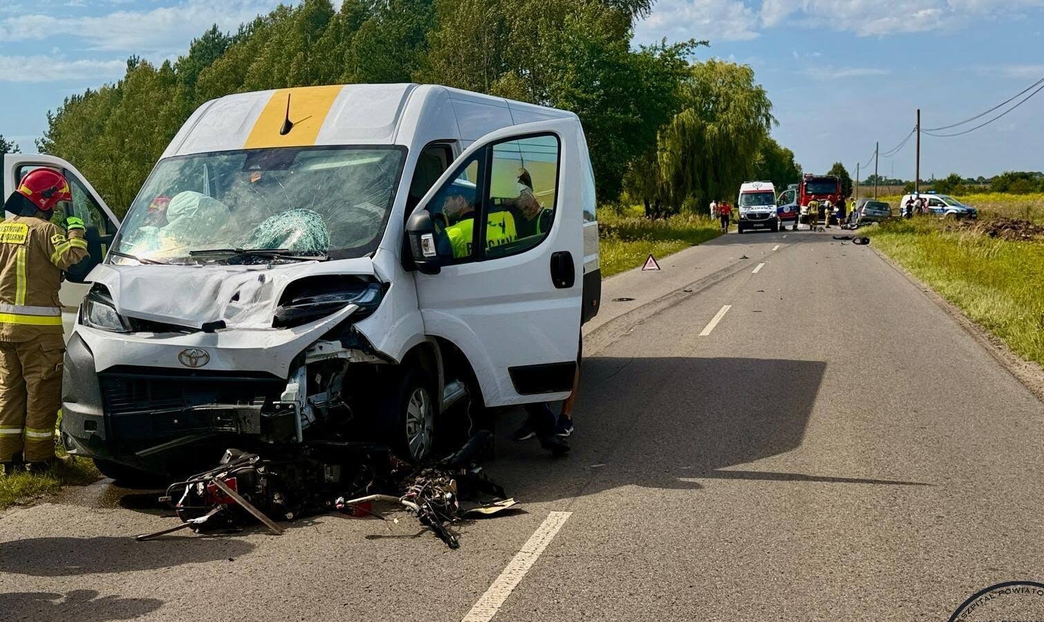 Śmiertelny wypadek w powiecie opoczyńskim. Zginął kierowca skutera
