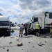 Zderzenie dwóch ciężarówek na A1 pod Piotrkowem. Autostrada całkowicie zablokowana