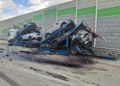 Zderzenie dwóch ciężarówek na A1 pod Piotrkowem. Autostrada całkowicie zablokowana