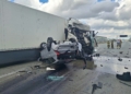 Zderzenie dwóch ciężarówek na A1 pod Piotrkowem. Autostrada całkowicie zablokowana