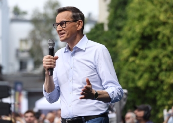 Janina Goss na grillu u Morawieckiego