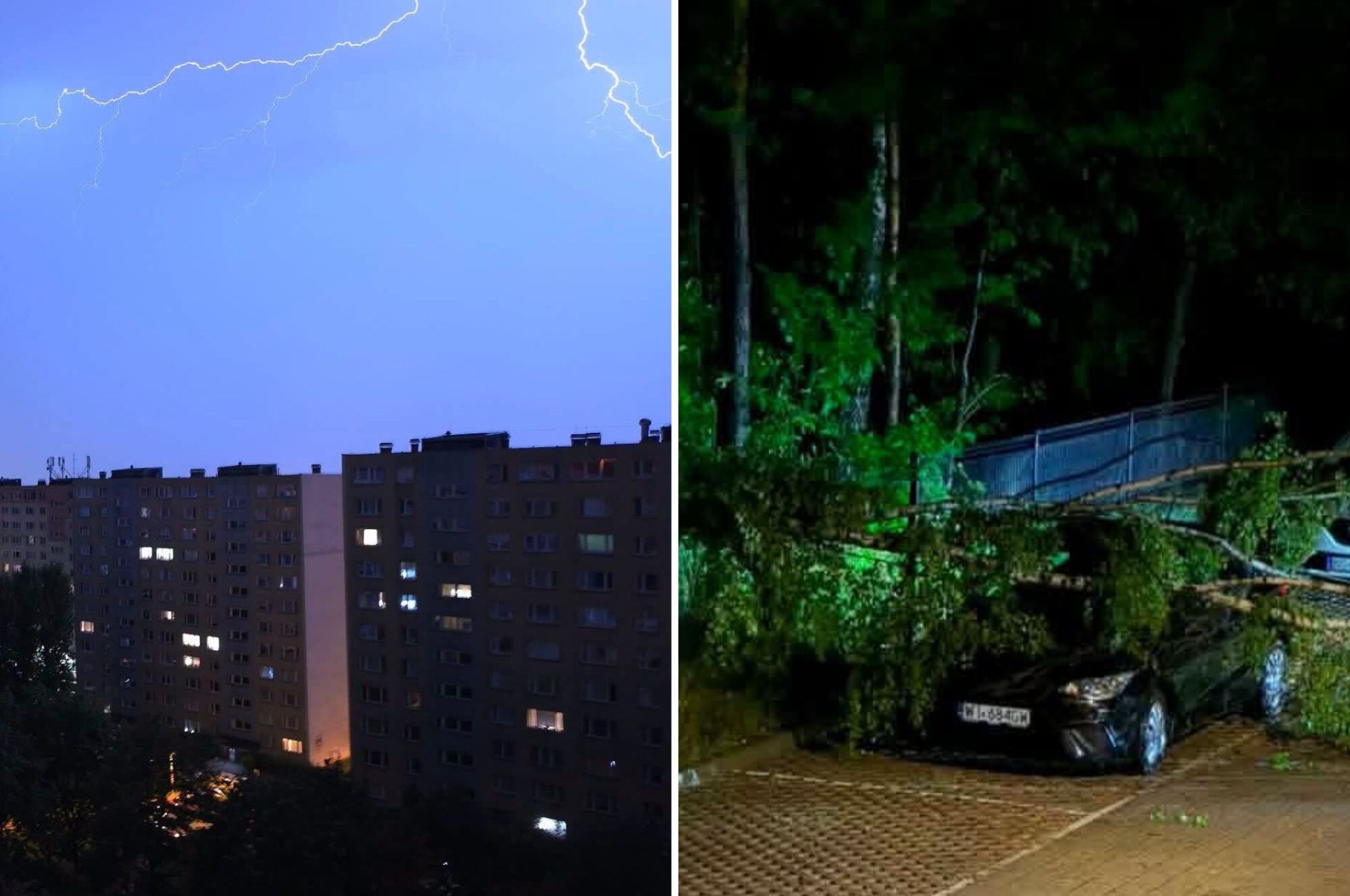 Burzowa noc w Łódzkiem, 60 interwencji strażaków. Jest kolejne ostrzeżenie IMGW