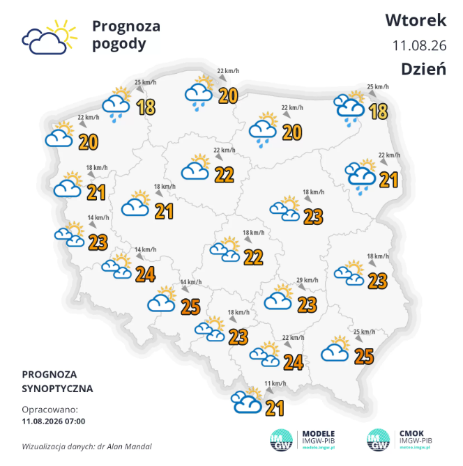 Pogoda na wtorek | Pochmurno, ale bez opadów [PROGNOZA]