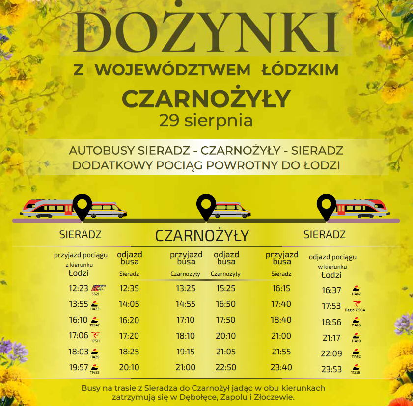 Na dożynki pociągiem, powrót za darmo. ŁKA uruchomi dodatkowe połączenia 1 Na dożynki pociągiem, powrót za darmo. ŁKA uruchomi dodatkowe połączenia