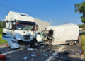 Wypadek na DK91 w gminie Ozorków. Dwie osoby ranne, LPR na miejscu