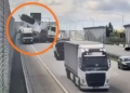 Rozbite ciężarówki na A1 pod Piotrkowem. GDDKiA opublikowała nagranie