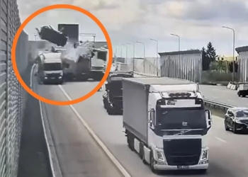 Rozbite ciężarówki na A1 pod Piotrkowem. GDDKiA opublikowała nagranie