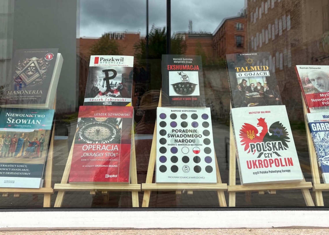 Antysemickie książki na wystawie łódzkiej księgarni. Społecznik zawiadamia prokuraturę 1 Antysemickie książki na wystawie łódzkiej księgarni. Społecznik zawiadamia prokuraturę