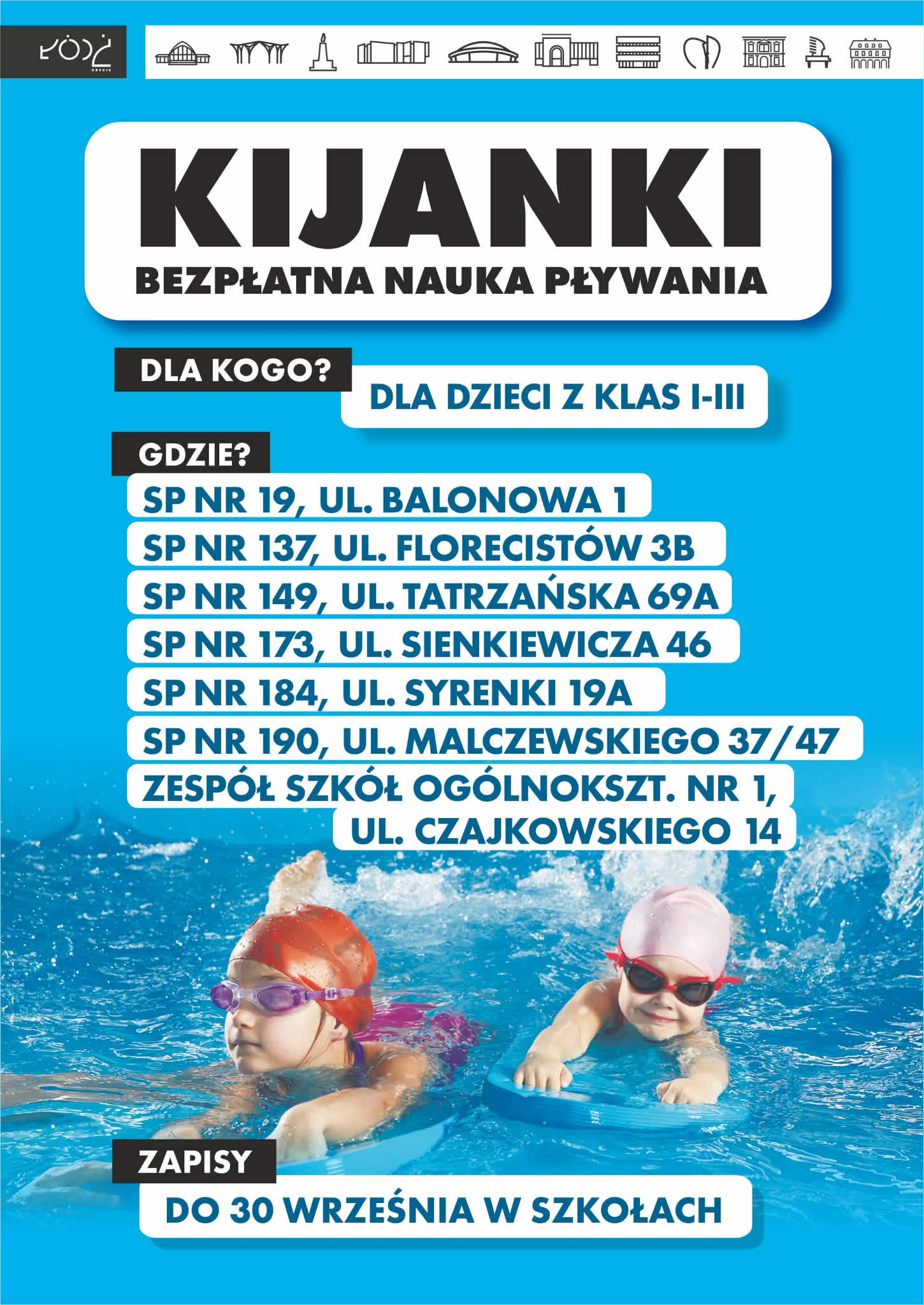 Bezpłatne lekcje pływania w Łodzi. Kto skorzysta? 2 Kijanki 2026 grafika