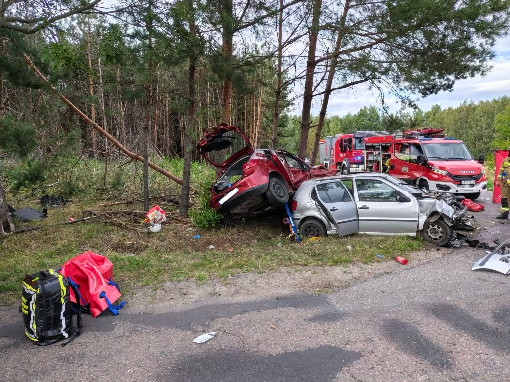 Wypadek w powiecie poddębickim. Nie żyje jedna osoba
