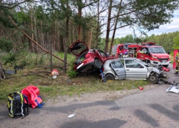 Wypadek w powiecie poddębickim. Nie żyje jedna osoba