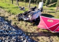 Tragiczny wypadek na przejeździe kolejowym w powiecie wieluńskim. Nie żyje 30-latek