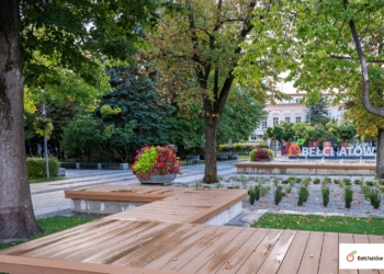Plac Narutowicza w Bełchatowie po modernizacji