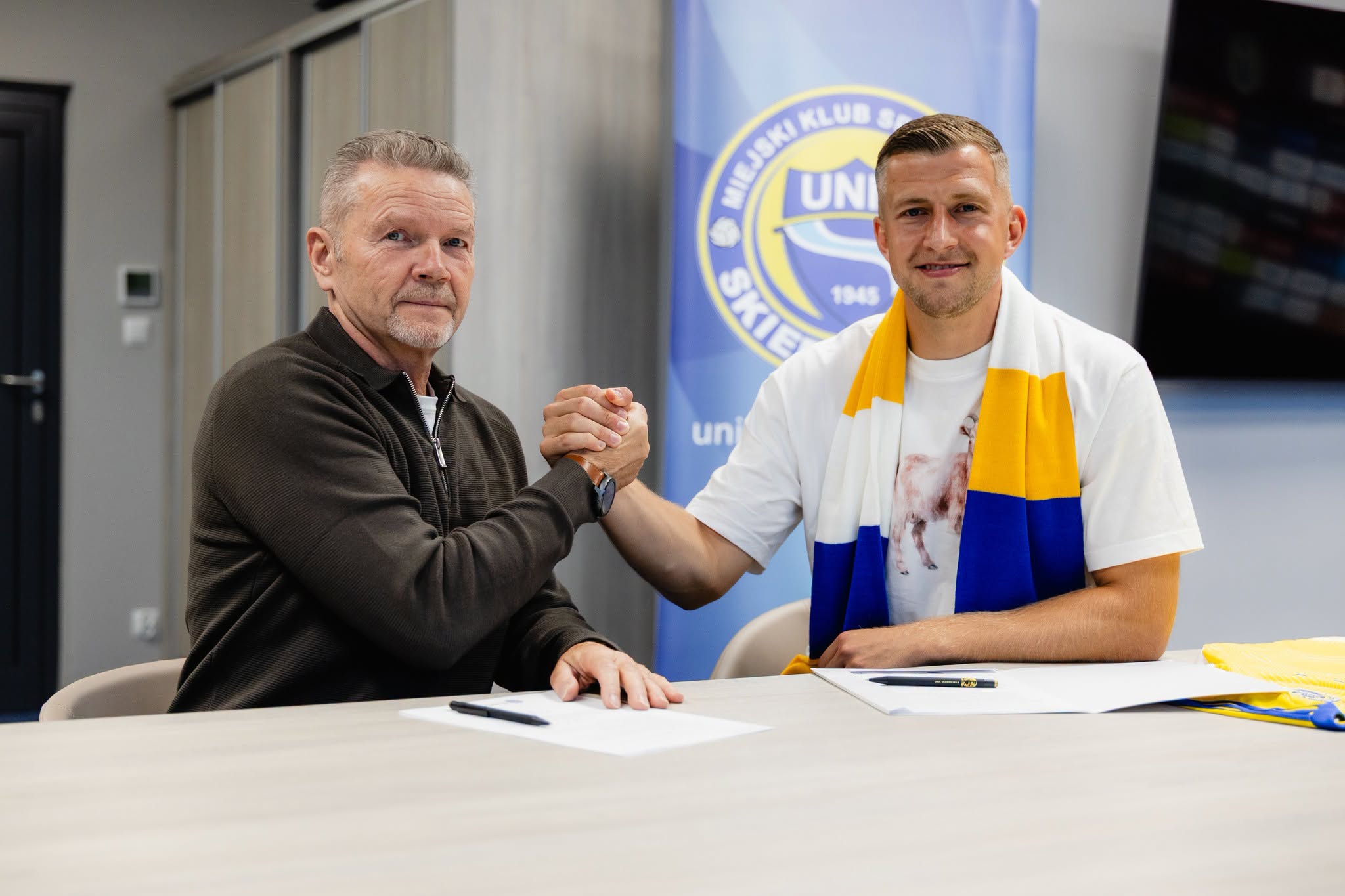 Łukasz Wolsztyński nowym zawodnikiem Unii Skierniewice. Ma 121 meczów w Ekstraklasie/fot. Unia Skierniewice (FB)