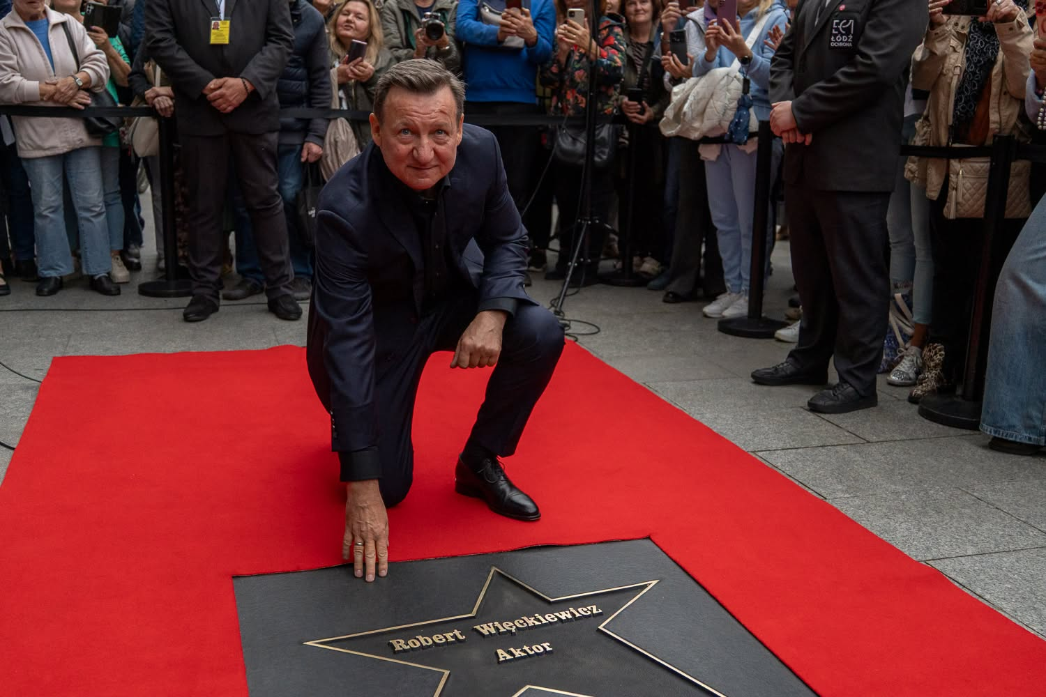 Robert Więckiewicz odsłonił swoją gwiazdę na Piotrkowskiej