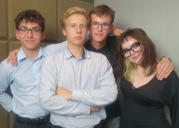 Adam Hajduga, Dawid Białek, Sandra Stawczyk i Wiktor Kubiaczyk