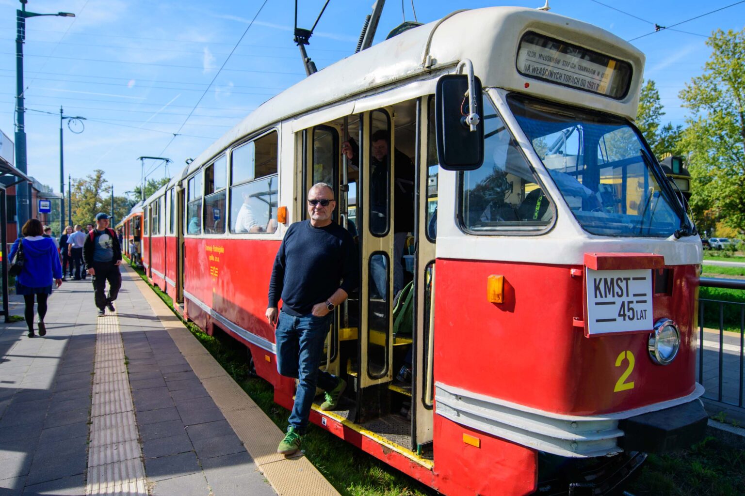 Parada tramwajów na 45 lat KMST fot Sebastian Szwajkowski_5 Parada tramwajow na 45 lat KMST fot Sebastian Szwajkowski 5