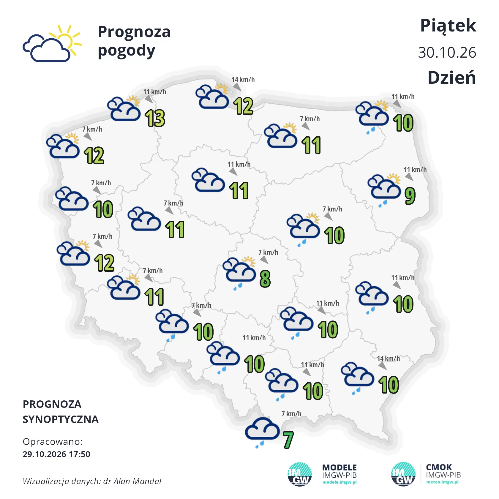 Pogoda na piątek | Noc najzimniejsza w Łódzkiem i dużo chmur [PROGNOZA]