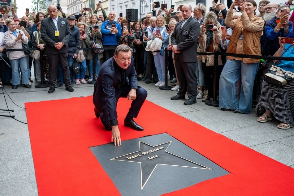 Robert Więckiewicz odsłonił swoją gwiazdę na Piotrkowskiej