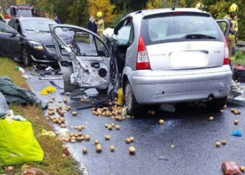 Śmiertelny wypadek w Kamieńsku. Zginął jeden z kierowców