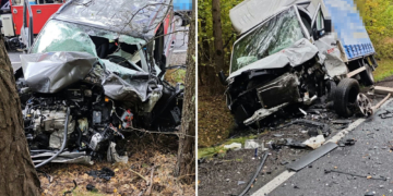 Śmiertelny wypadek na DK48 pod Spałą. Zginął kierowca SUV-a