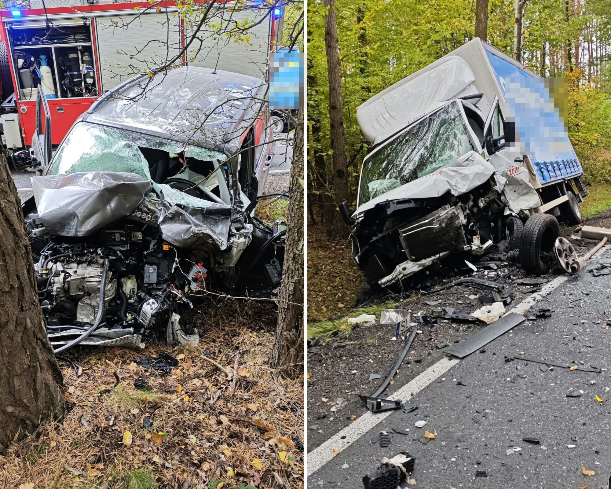 Śmiertelny wypadek na DK48 pod Spałą. Zginął kierowca SUV-a